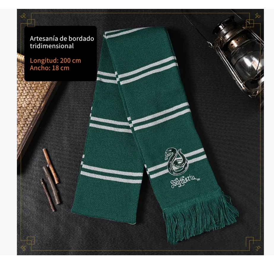 Foto 3 | Bufanda Bordada De Harry Potter De Alta Calidad