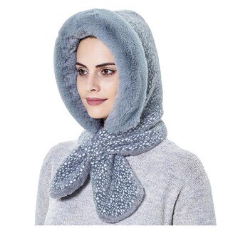 Foto 1 | Bufanda De Felpa Gorra Cálida Y Resistente Al Viento Para Mujer Huoguo - Venta Internacional.