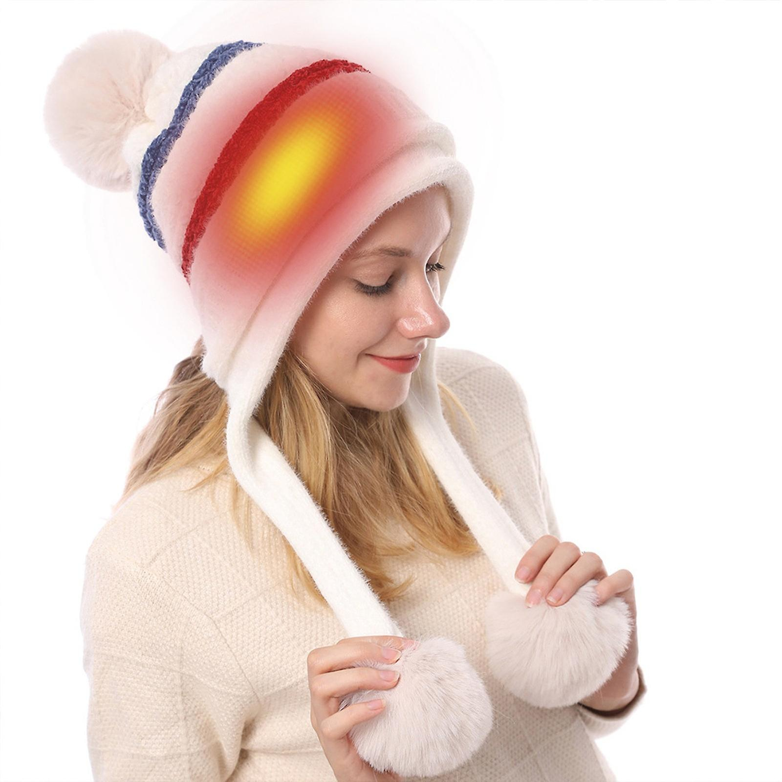 Foto 3 pulgar | Set De Bufanda Y Gorro Huoguo Usb Heating Stripe Para Mujer - Venta Internacional.