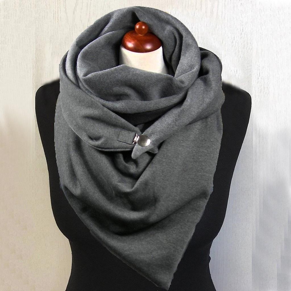 Foto 4 pulgar | Bufanda Huoguo Fashion Para Mujer  Con Botones  Estampado De Puntos Lisos  Envoltura Suave - Venta Internacional.