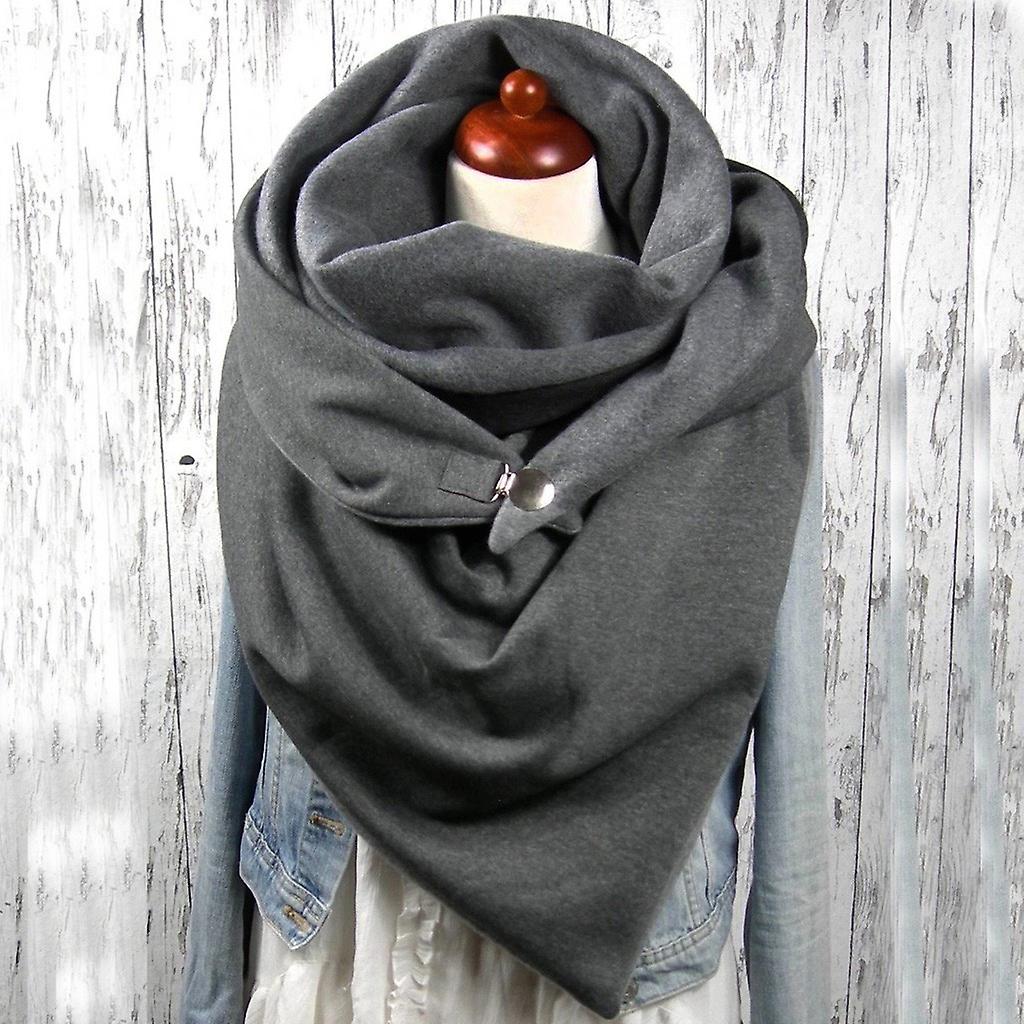 Foto 5 pulgar | Bufanda Huoguo Fashion Para Mujer  Con Botones  Estampado De Puntos Lisos  Envoltura Suave - Venta Internacional.