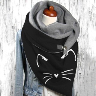 Foto 5 | Bufanda Huoguo Fashion De Invierno Con Botones Estampado Suave - Venta Internacional.
