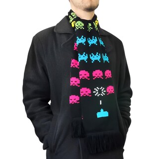 Foto 3 | Bufanda The Coop Space Invaders De Punto Reversible Unisex - Venta Internacional.