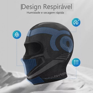 Foto 5 | Gorra De Esquí Con Pasamontañas, Resistente Al Viento, Protección Uv, Unisex, Color Negro - Venta Internacional.
