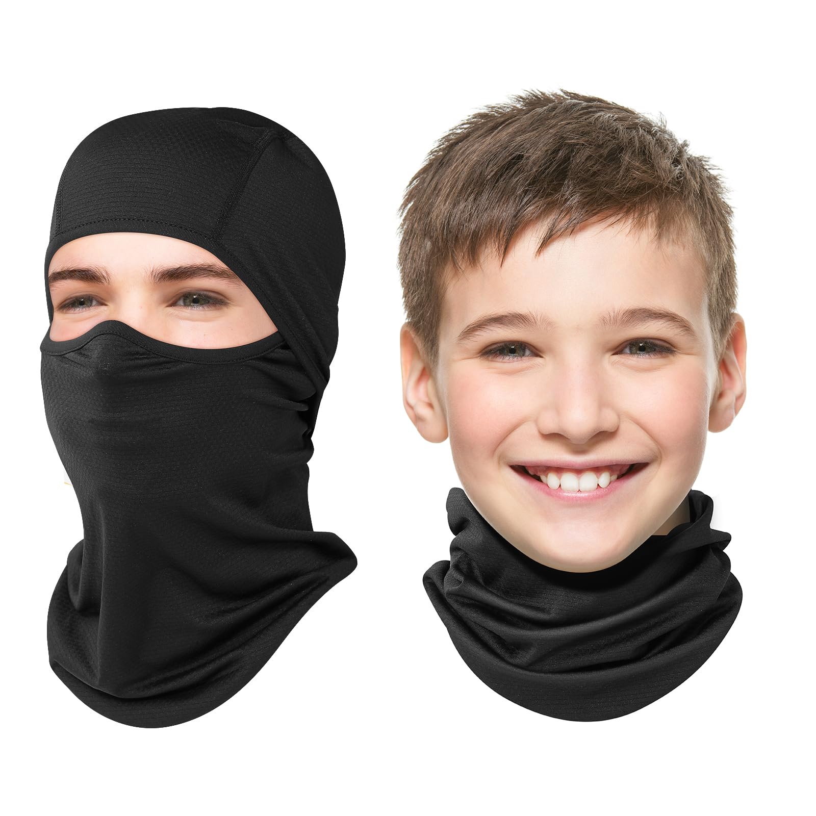 Foto 1 | Mascarilla Facial Con Pasamontañas Ameceres, Cobertura Total, Uv50+, Para Niños, Color Negro - Venta Internacional.