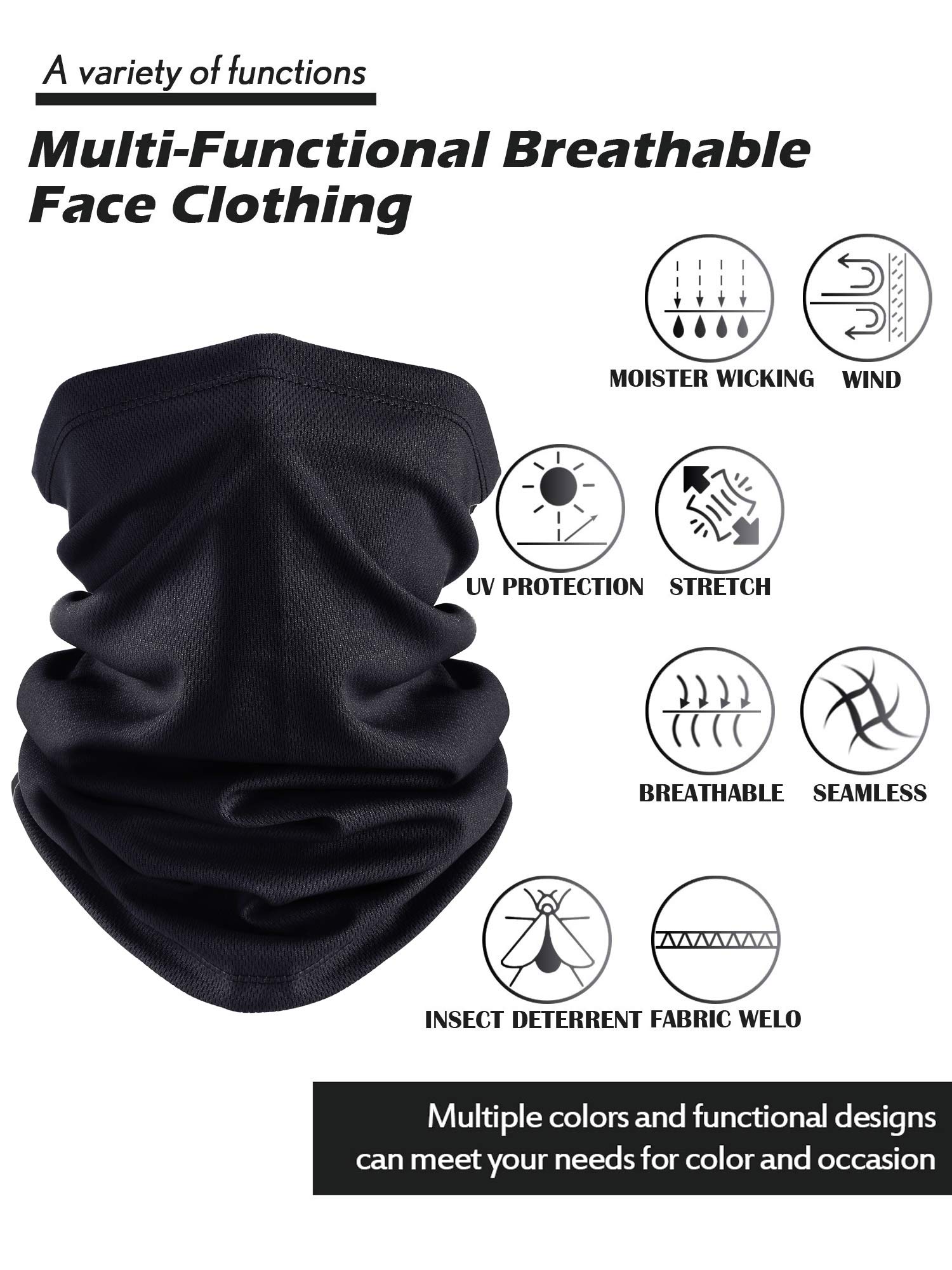 Foto 3 pulgar | Mascarilla Facial De Verano Geyoga Neck Gaiter Con Protección Uv Para Hombre - Venta Internacional.