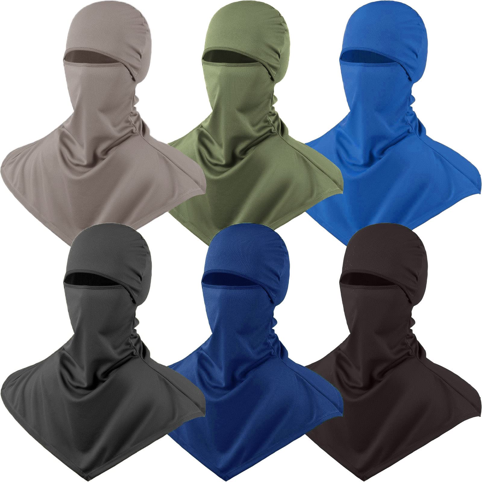Foto 1 | Funda Para Máscara Facial Con Pasamontañas Syhood Summer, 6 Piezas (negro, Gris, Azul, Azul Marino,  - Venta Intern