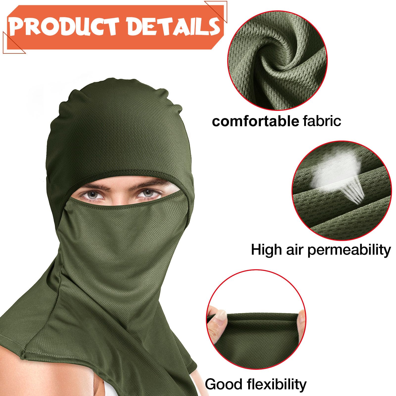Foto 4 pulgar | Funda Para Máscara Facial Con Pasamontañas Syhood Summer, 6 Piezas (negro, Gris, Azul, Azul Marino,  - Venta Intern