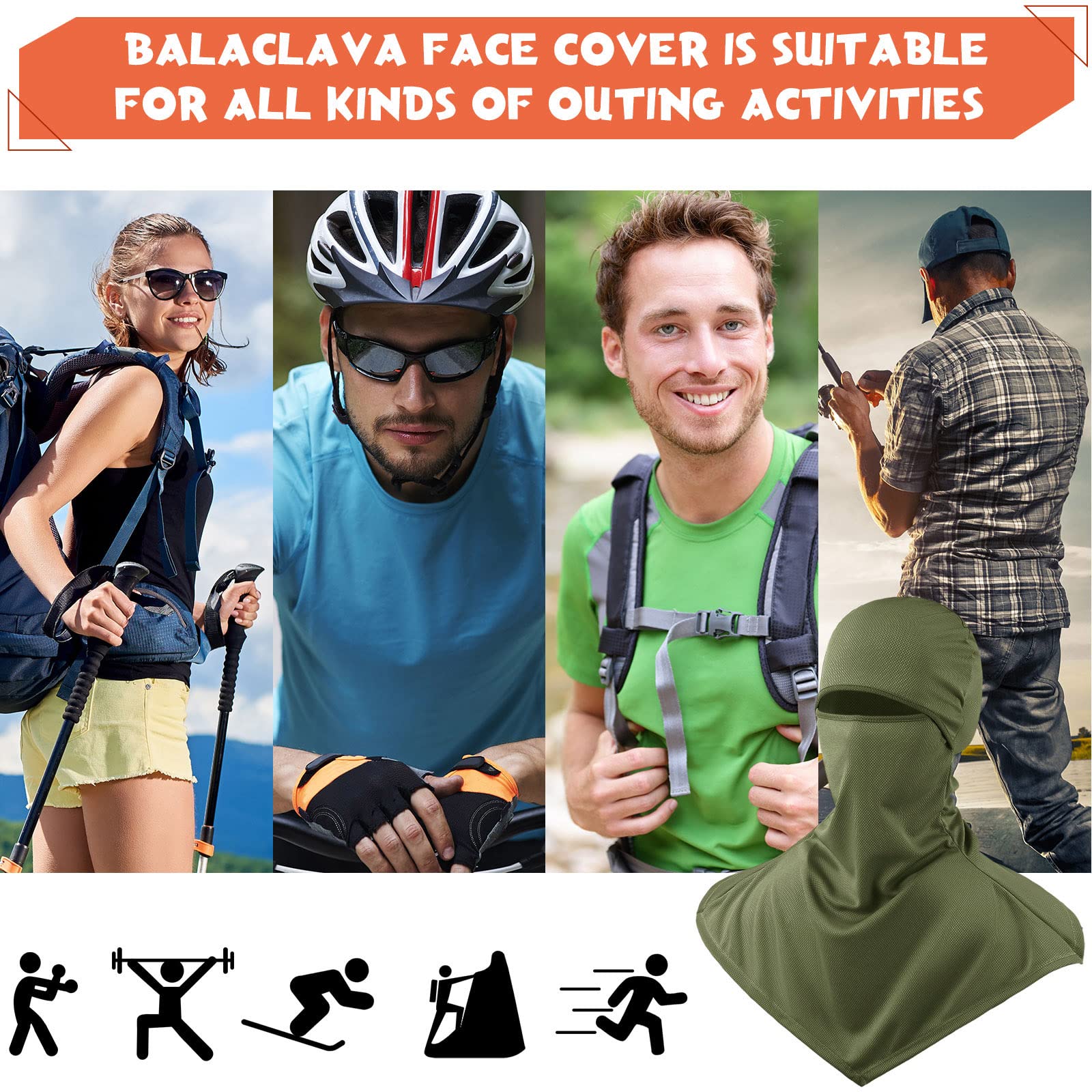 Foto 7 pulgar | Funda Para Máscara Facial Con Pasamontañas Syhood Summer, 6 Piezas (negro, Gris, Azul, Azul Marino,  - Venta Intern