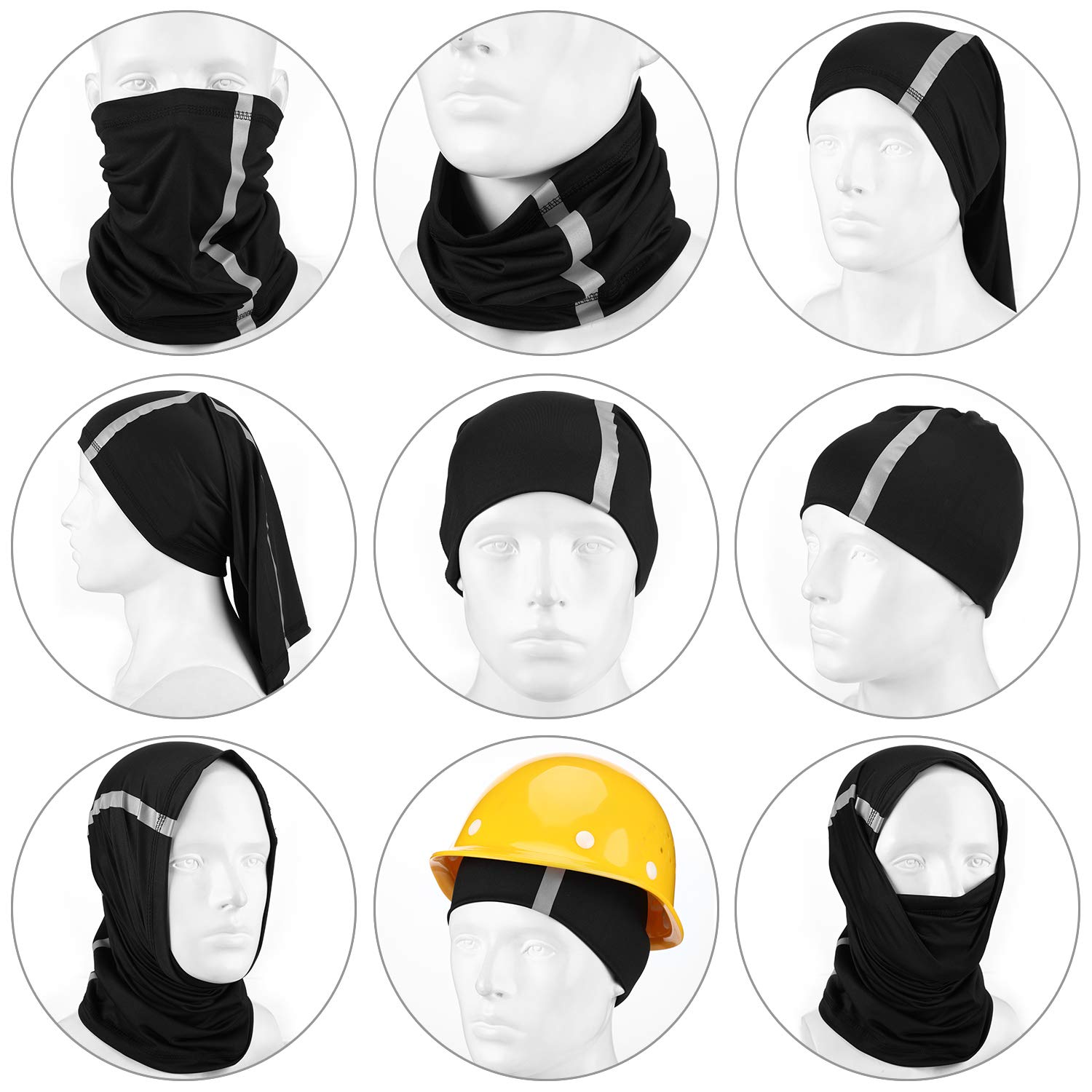 Foto 5 | Bufanda Reflectante Satinior Para El Cuello, Máscara Facial, 4 Unidades - Venta Internacional.