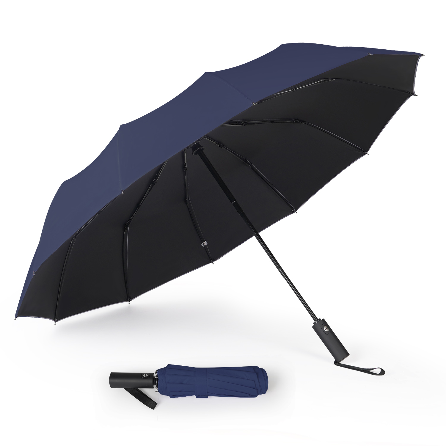 Paraguas Plegable Sangkee H10088 color Azul para Lluvia y Sombrilla de Protección Uv