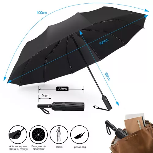Foto 2 | Paraguas Plegable Sangkee Negro con Protección Uv
