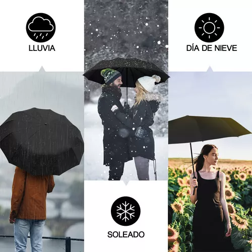 Foto 7 | Paraguas Plegable Sangkee Negro con Protección Uv