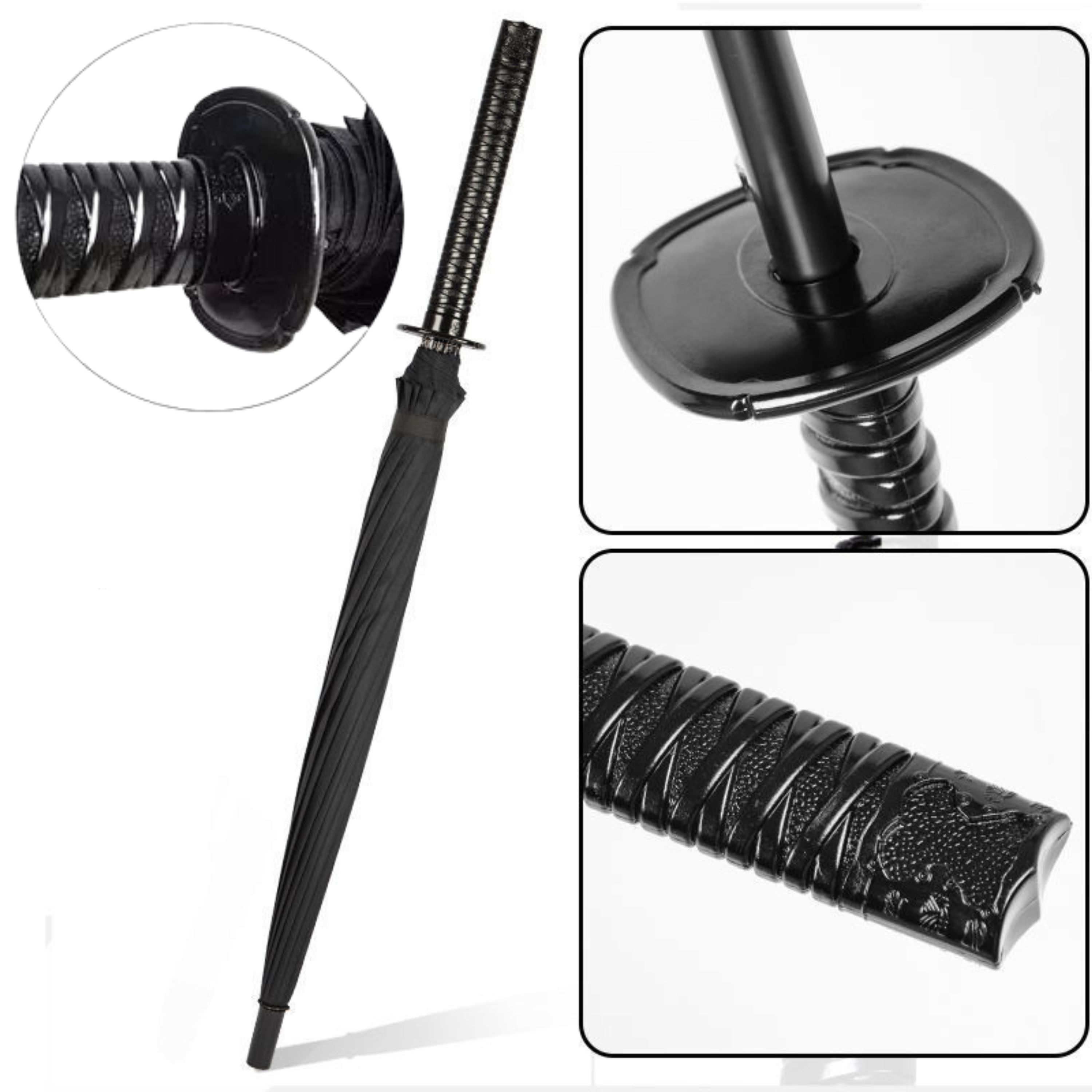 Foto 7 pulgar | Sombrilla Katana Samurai De 16 Varillas - Accesorio Japones
