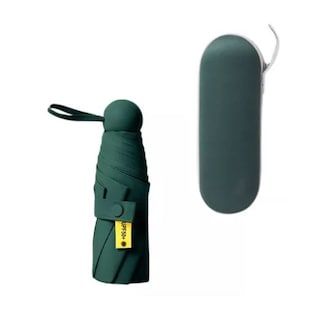 Foto 1 | Mini Paraguas Plegable Con Funda Protección Solar, Verde