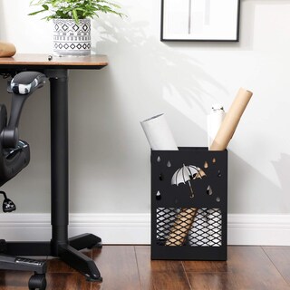 Foto 3 | Soporte Para Paraguas Songmics De Metal Rectangular Con Bandeja De Goteo Negro - Venta Internacional.