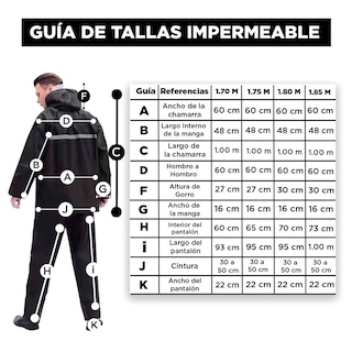 Foto 3 | Impermeable Gabardina PVC Resistente 1.80 M Franjas Antirreflejantes PVC Resistente