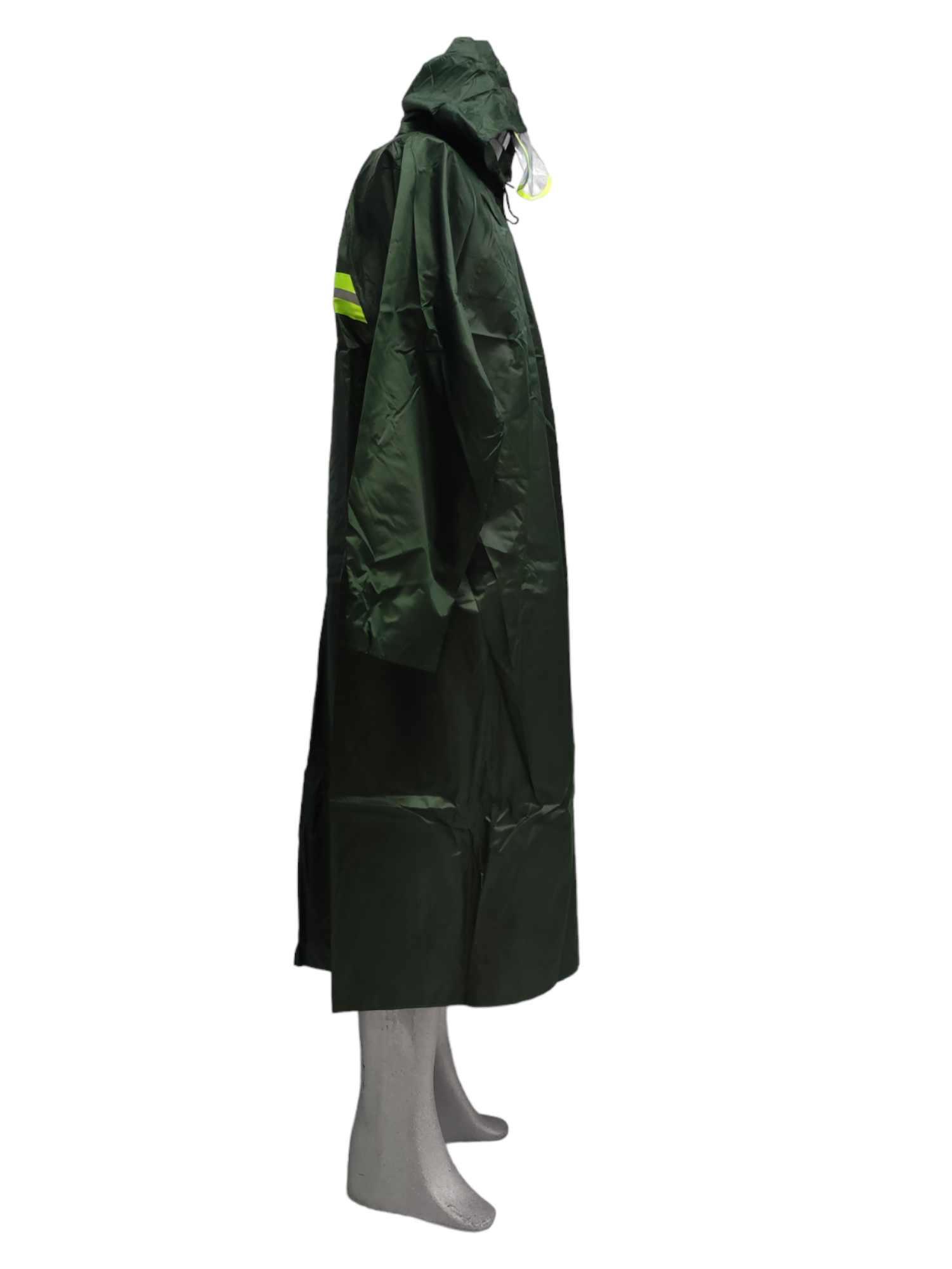 Foto 5 | Capa Impermeable con Visera Gabardina para Lluvia Reflectante color Verde