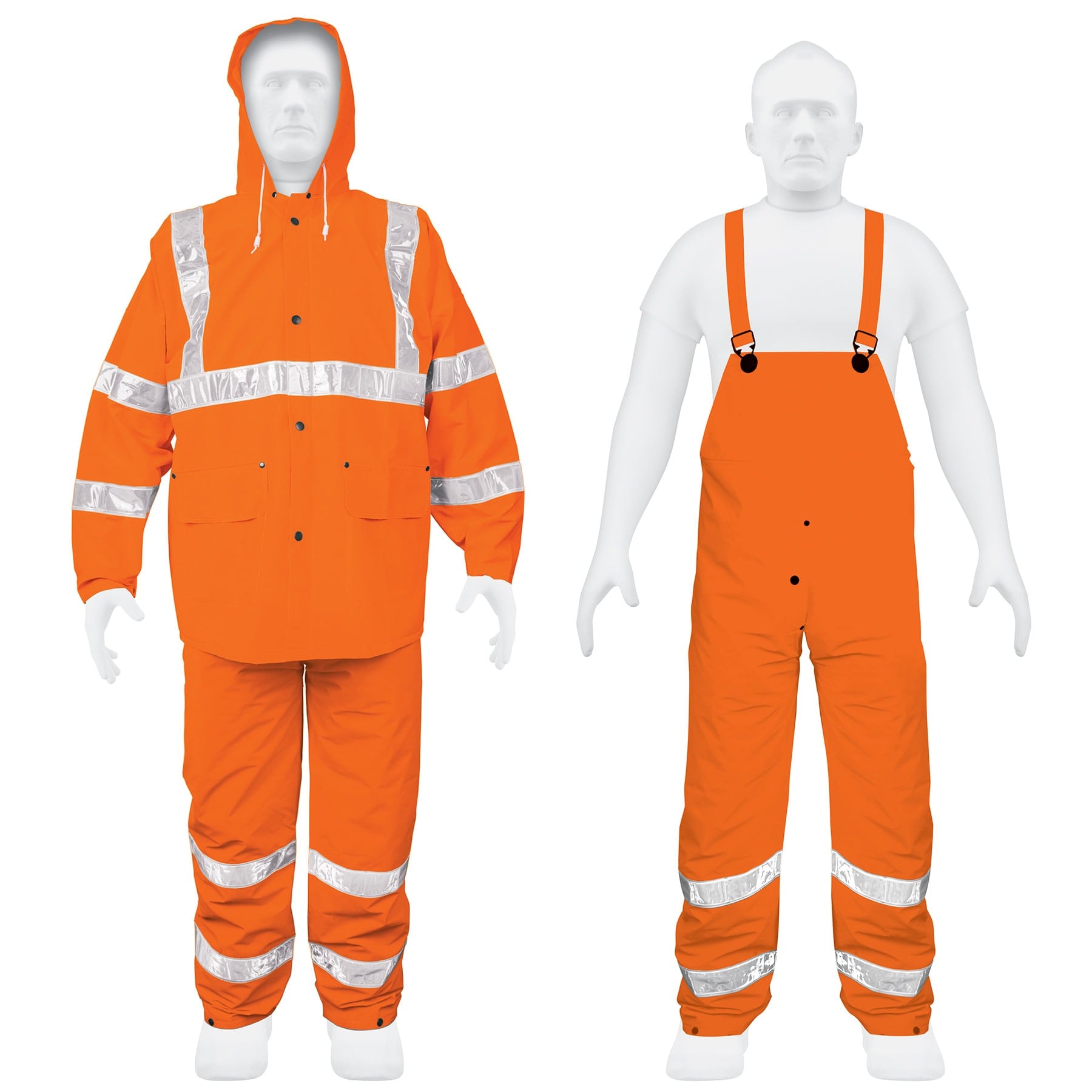 Foto 2 pulgar | Conjunto Impermeable Truper TRA-NAR-M color Naranja Doble Capa con Reflejante