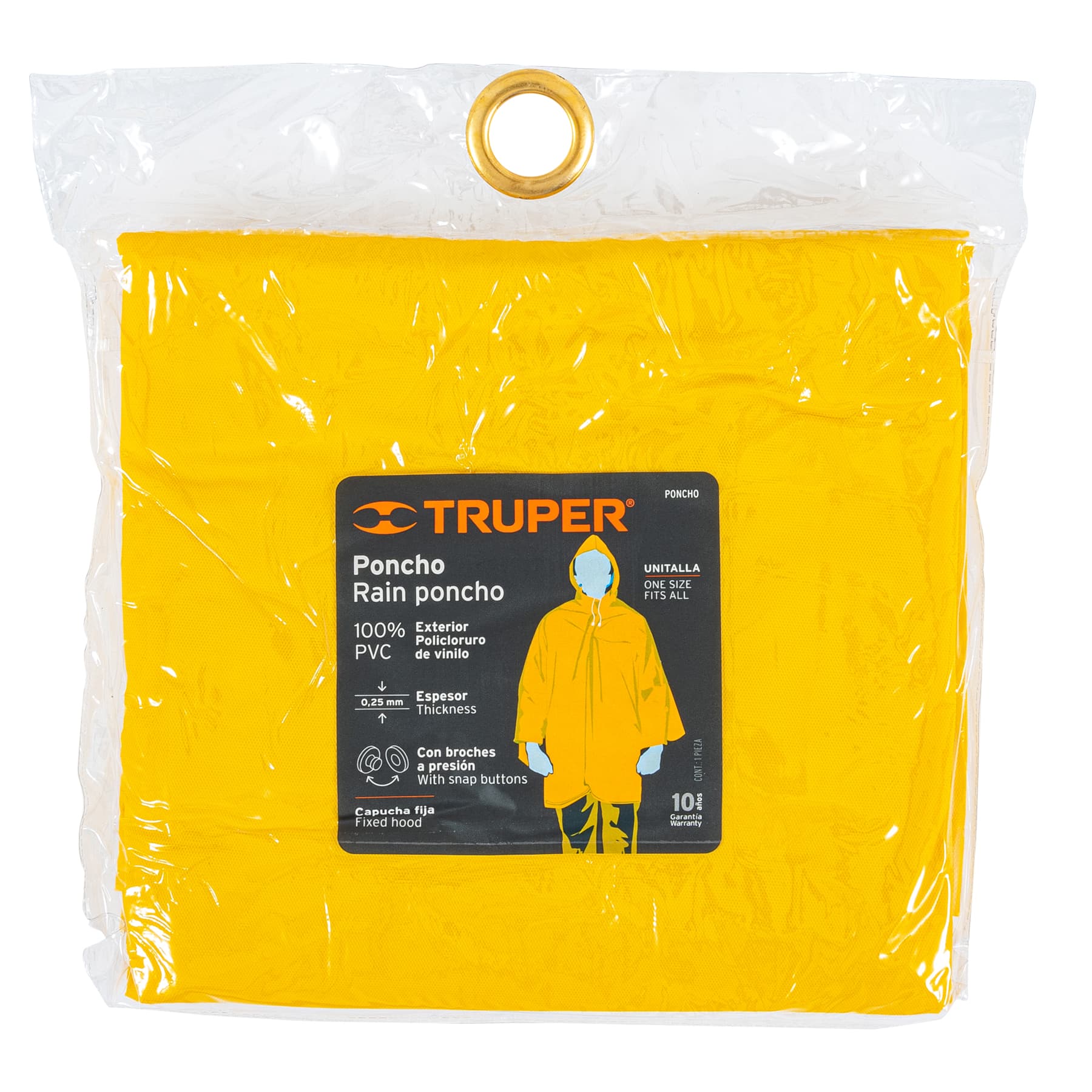 Foto 4 pulgar | Poncho de PVC Truper color Amarillo Unitalla