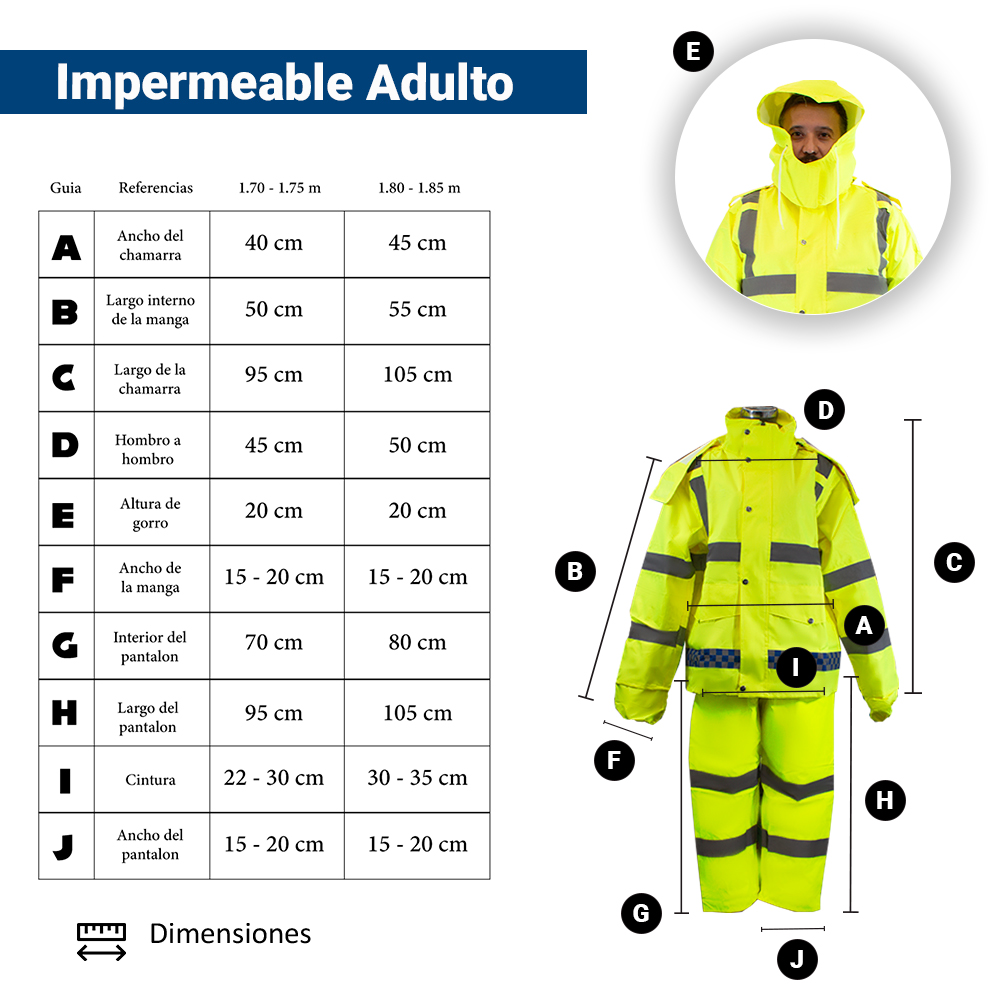 Foto 4 pulgar | Impermeable Traje Amariillo Con Gorro 1.80-1.85 Cm Pvc Resistente