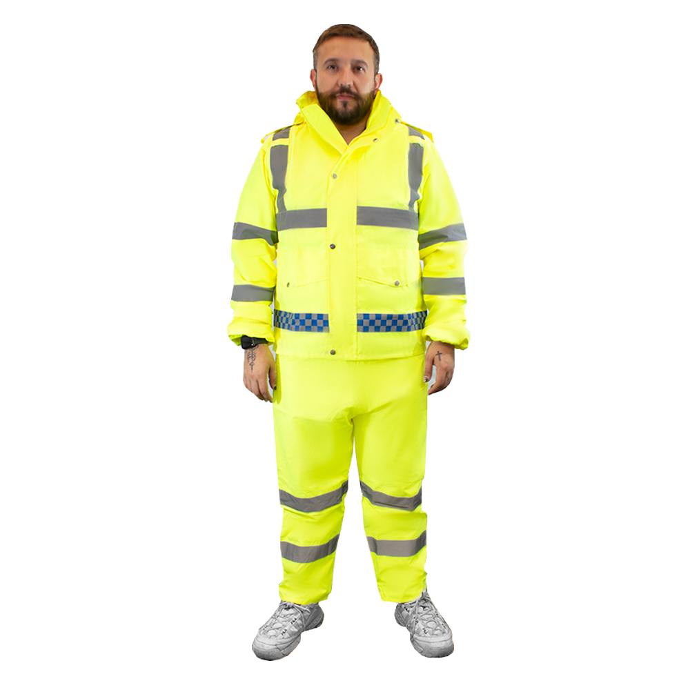 Impermeable Traje Amariillo Con Gorro 1.70-1.75 Cm Pvc Resistente