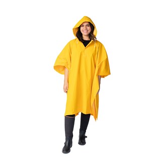 Foto 2 | Impermeable Amarillo Tipo Poncho Con Gorro Unisex