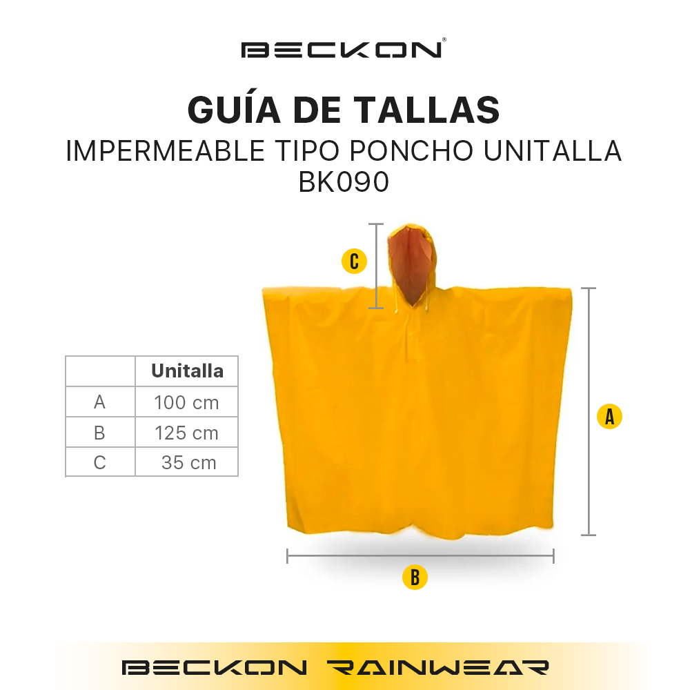 Foto 5 pulgar | Impermeable Amarillo Tipo Poncho Con Gorro Unisex