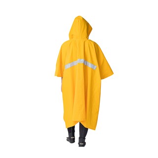 Foto 5 | Impermeable Amarillo Tipo Poncho Con Gorro Unisex