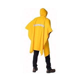 Foto 6 | Impermeable Amarillo Tipo Poncho Con Gorro Unisex