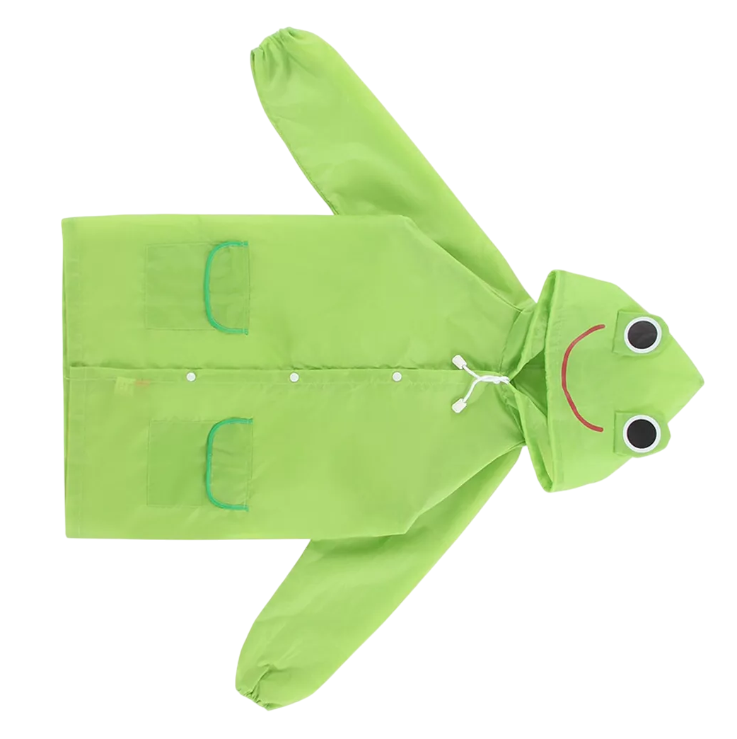 Foto 4 | Poncho Impermeable Capa Para Lluvia De Niño Colegio Kinder Escuela, Verde