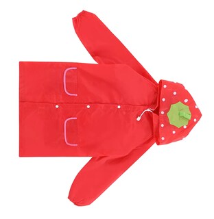 Foto 4 | Poncho Impermeable Capa Para Lluvia De Niño Colegio Kinder Escuela, Rojo