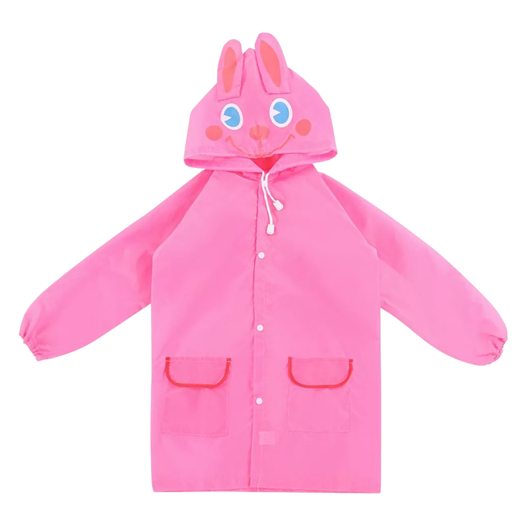 Poncho Impermeable Capa Para Lluvia De Niño Colegio Kinder Escuela, Rosa