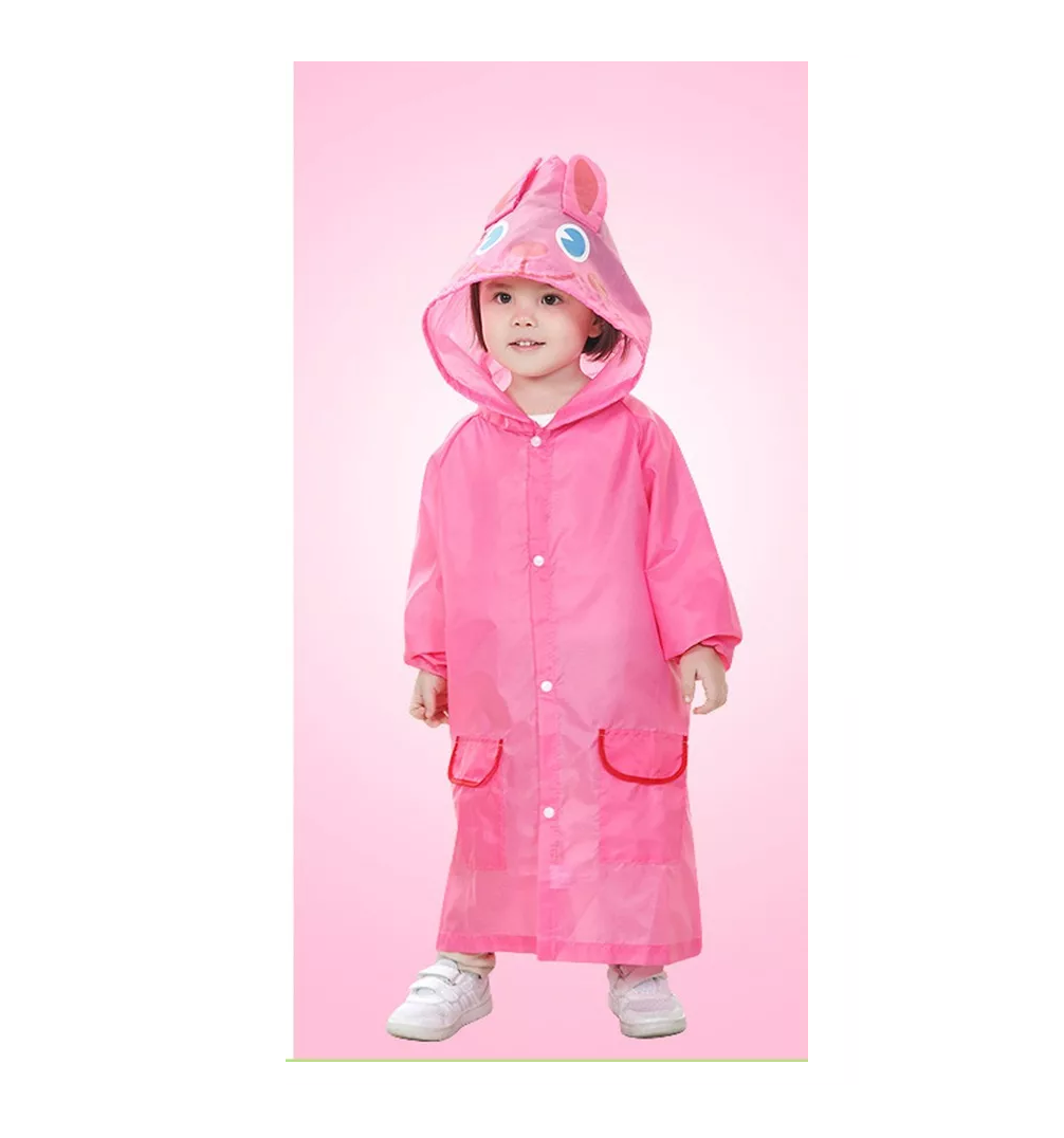 Foto 2 | Poncho Impermeable Capa Para Lluvia De Niño Colegio Kinder Escuela, Rosa