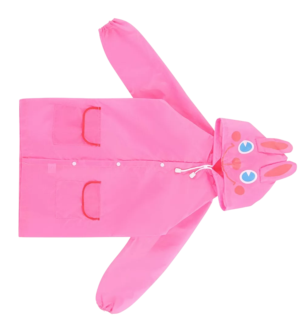 Foto 5 | Poncho Impermeable Capa Para Lluvia De Niño Colegio Kinder Escuela, Rosa