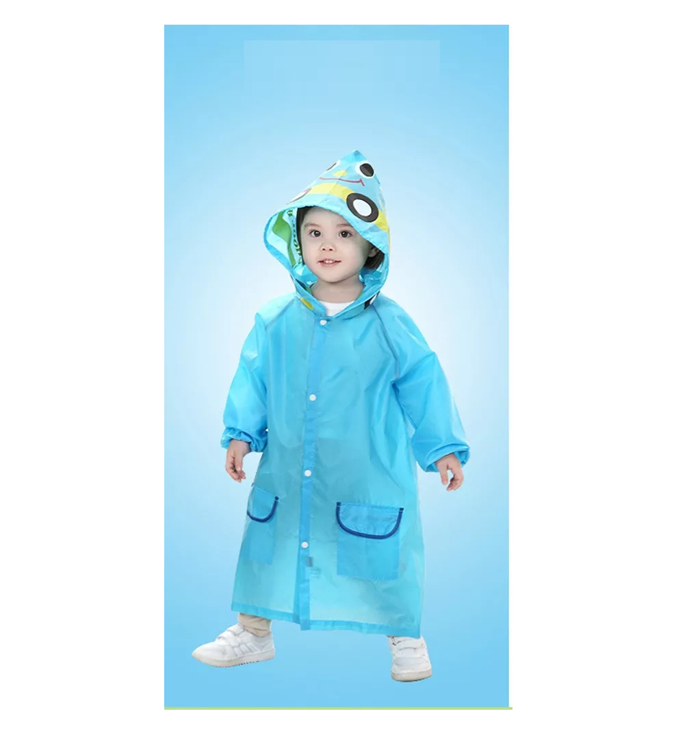 Foto 3 | Poncho Impermeable Capa Para Lluvia De Niño Colegio Kinder Escuela, Azul