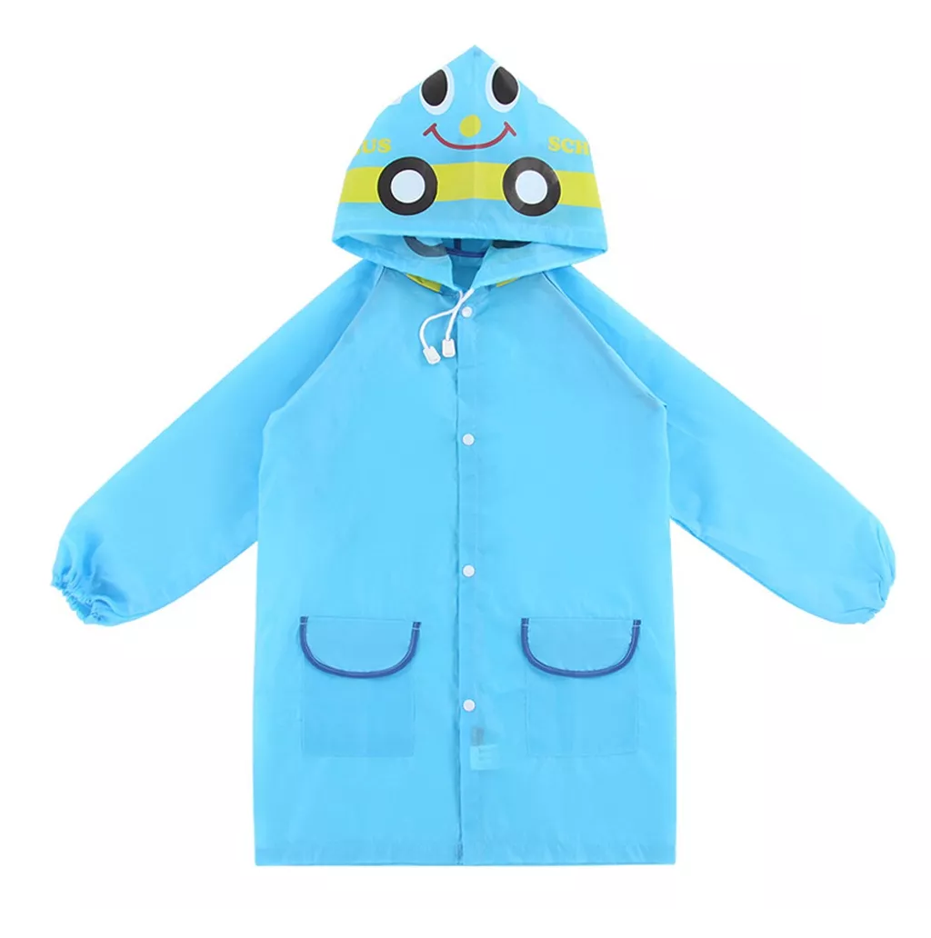 Foto 5 pulgar | Poncho Impermeable Capa Para Lluvia De Niño Colegio Kinder Escuela, Azul