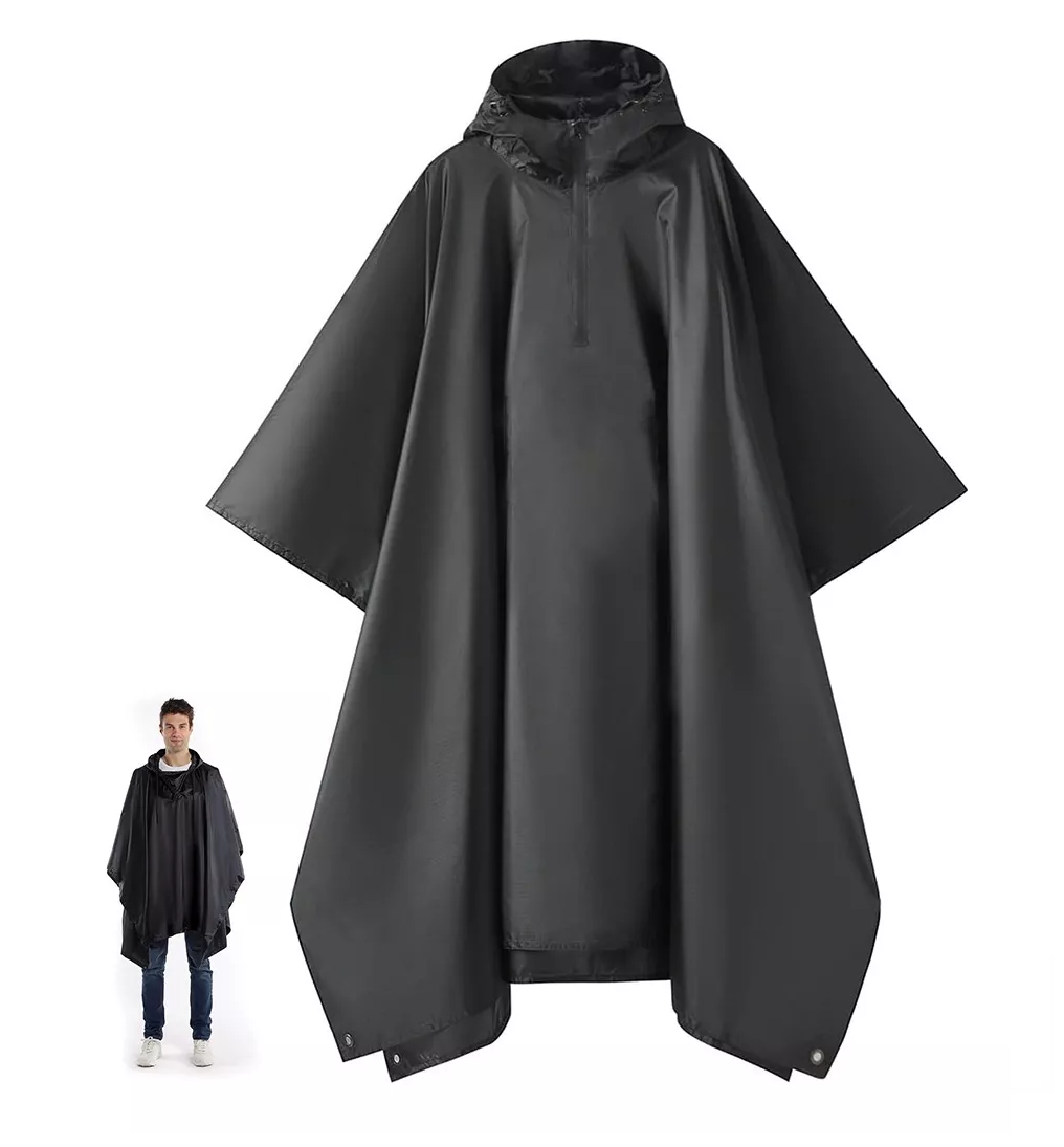 Foto 4 pulgar | Capa Impermeable Poncho Unisex Muy Duradero, Negro