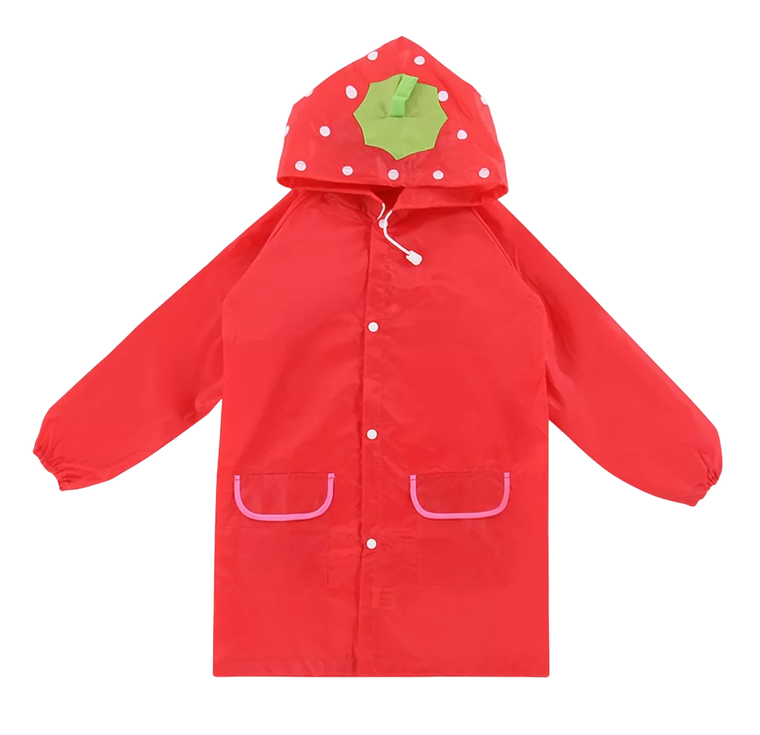 Foto 2 pulgar | Poncho Impermeable Capa Para Lluvia De Niño Colegio Kinder Escuela, Rojo