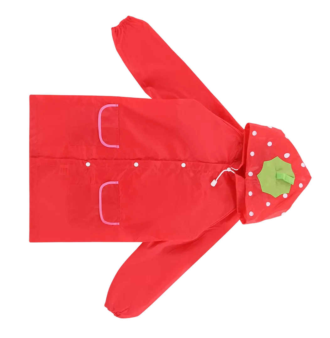 Foto 5 pulgar | Poncho Impermeable Capa Para Lluvia De Niño Colegio Kinder Escuela, Rojo