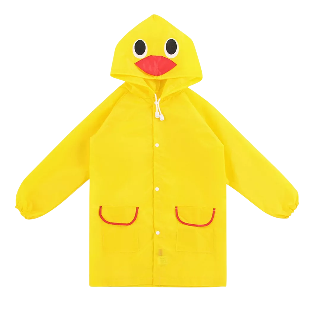 Poncho Impermeable Capa Lluvia Niño Colegio Kinder Escuela, Amarillo