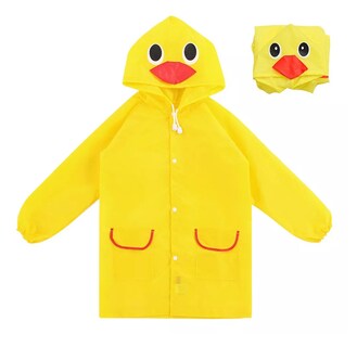 Foto 3 | Poncho Impermeable Capa Lluvia Niño Colegio Kinder Escuela, Amarillo