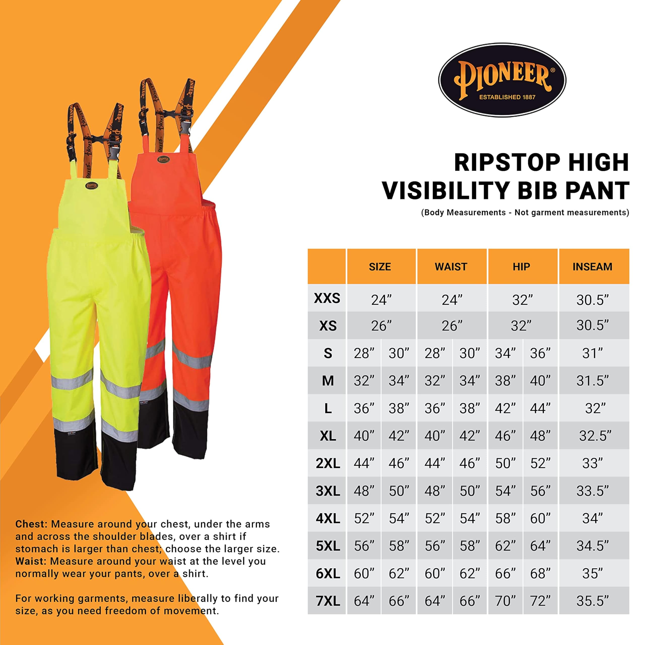 Foto 7 pulgar | Pantalones Y Overoles Pioneer Hi Vis Ripstop Impermeables Para Hombre - Venta Internacional.