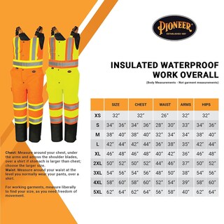Foto 6 | Pantalones Impermeables Con Peto Pioneer Hi Vis Para Hombre Y Mujer - Venta Internacional.