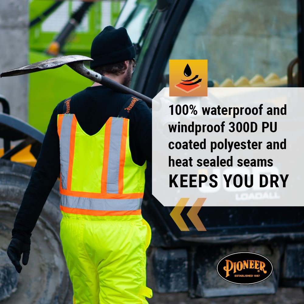 Foto 3 pulgar | Pantalones Impermeables Con Peto Pioneer Hi Vis Para Hombre Y Mujer - Venta Internacional.