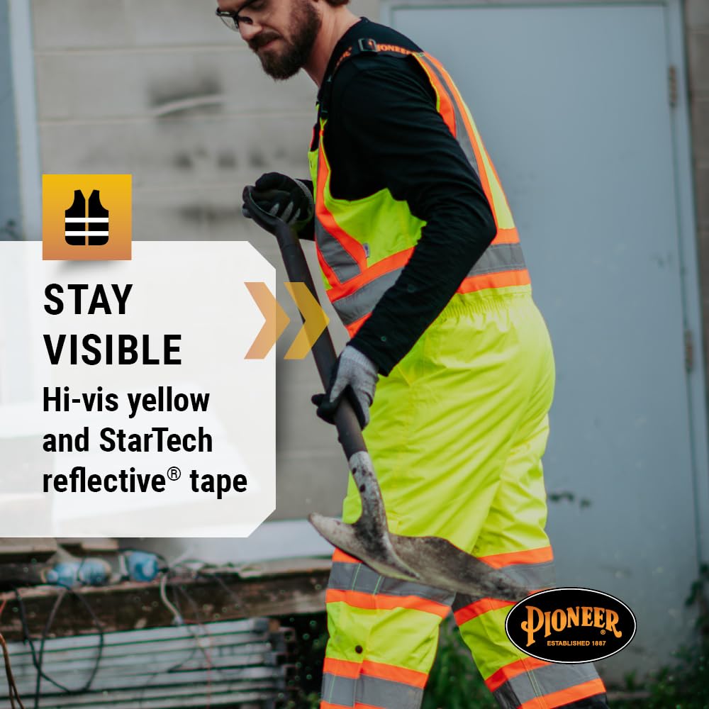 Foto 4 pulgar | Pantalones Impermeables Con Peto Pioneer Hi Vis Para Hombre Y Mujer - Venta Internacional.