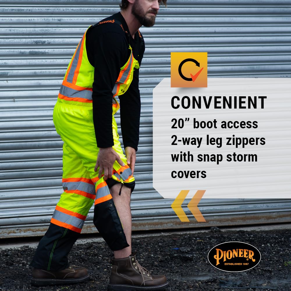Foto 6 pulgar | Pantalones Impermeables Con Peto Pioneer Hi Vis Para Hombre Y Mujer - Venta Internacional.