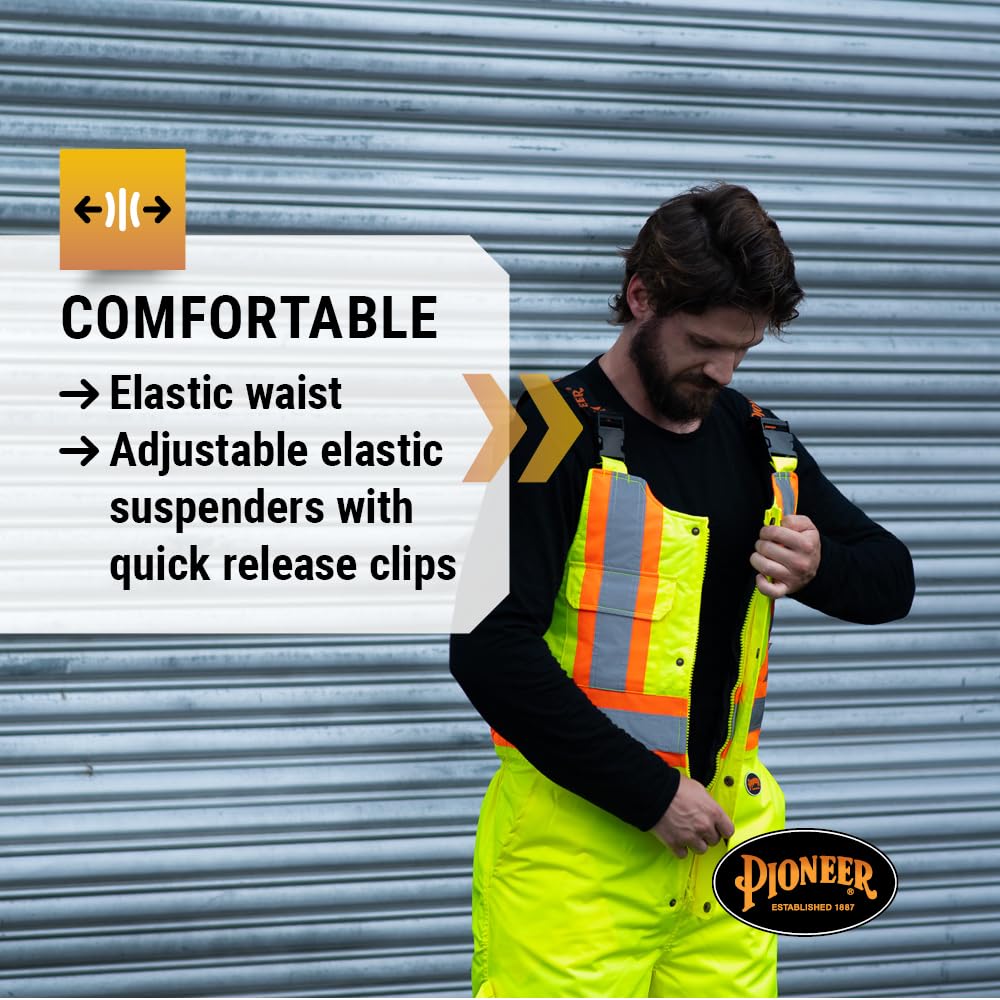 Foto 8 pulgar | Pantalones Impermeables Con Peto Pioneer Hi Vis Para Hombre Y Mujer - Venta Internacional.