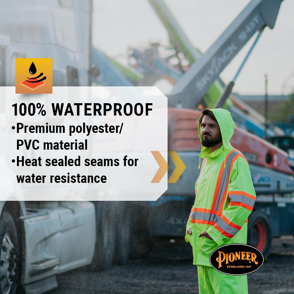 Foto 2 | Traje Impermeable Pioneer Hi Vis, Ligero E Impermeable, De Seguridad - Venta Internacional.