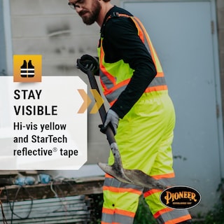 Foto 3 | Pantalones Impermeables Con Peto Pioneer Hi Vis Para Hombre Y Mujer - Venta Internacional.
